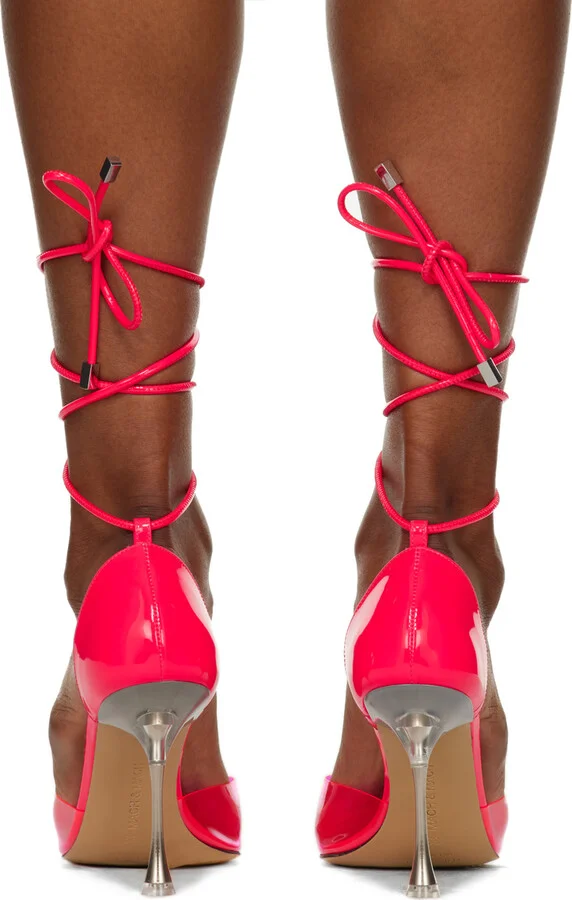 MACH & MACH Pink Heart 100 Heels - Image 2