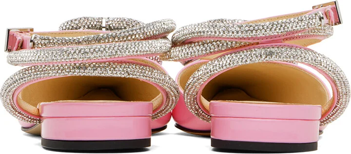 MACH & MACH Pink Triple Heart Patent 15 Slippers - Image 2