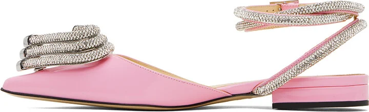 MACH & MACH Pink Triple Heart Patent 15 Slippers - Image 3