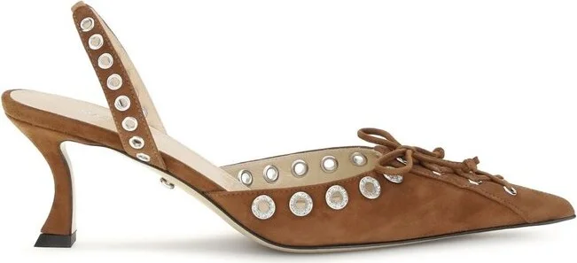 Mach & Mach Pointed Toe Slingback Pumps