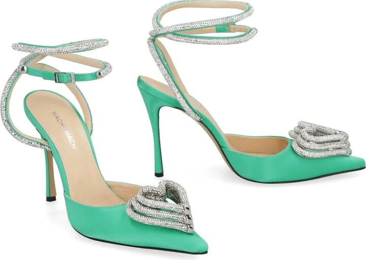 Mach & Mach Pumps Satin Slingback Pumps - Image 3