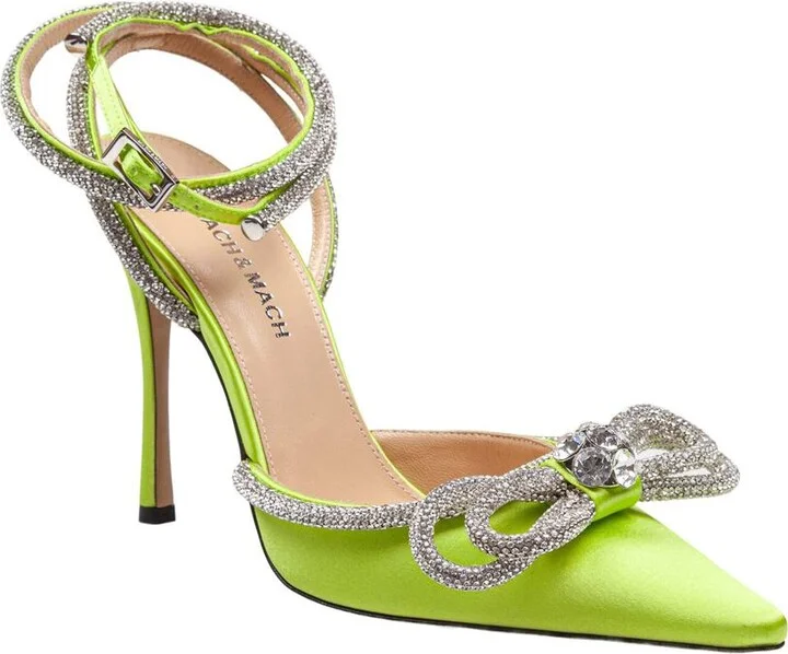 Mach & Mach Satin Double Bow Pumps - Image 2