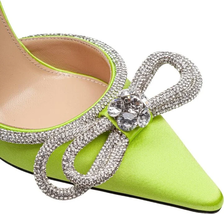 Mach & Mach Satin Double Bow Pumps - Image 3