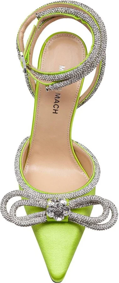 Mach & Mach Satin Double Bow Pumps - Image 4