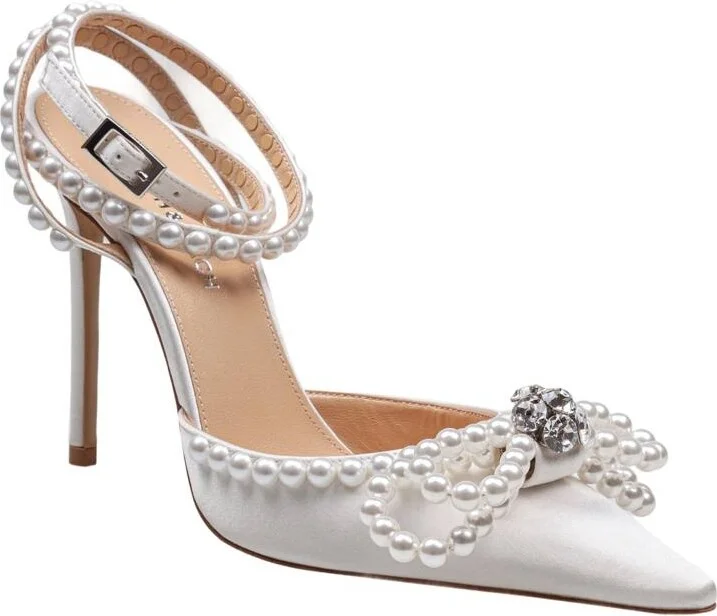 Mach & Mach Satin Double Bow Pumps - Image 2