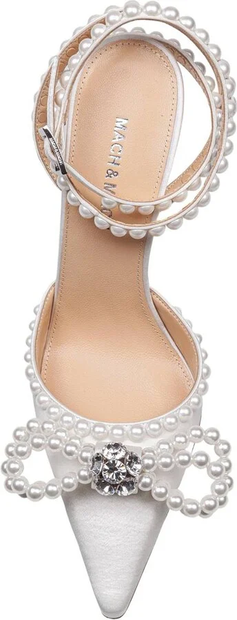 Mach & Mach Satin Double Bow Pumps - Image 4
