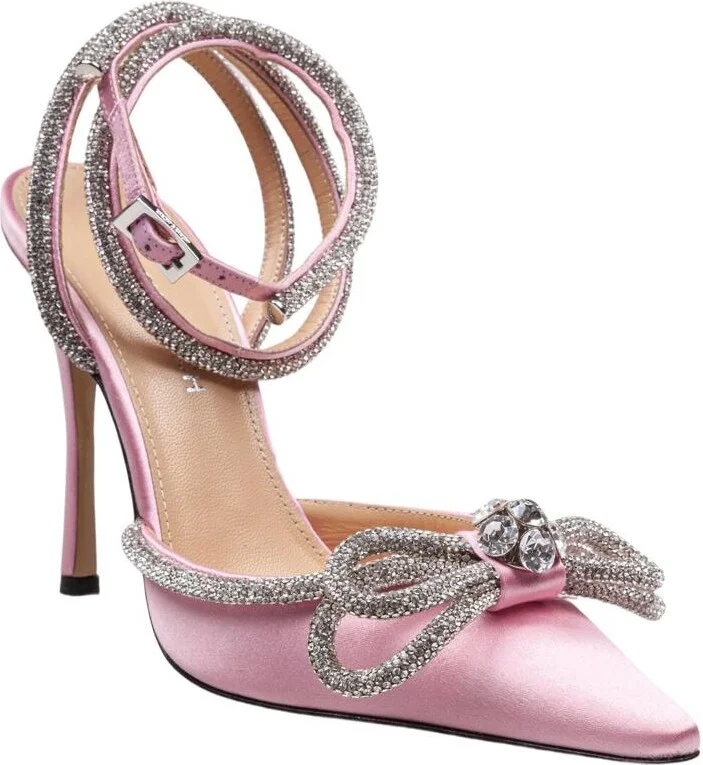 Mach & Mach Satin Double Bow Pumps - Image 2