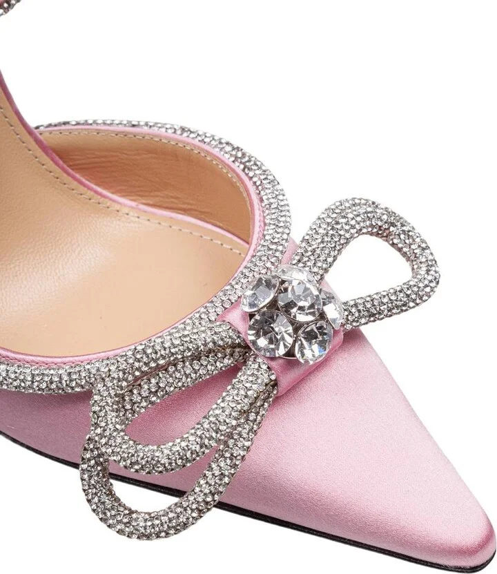 Mach & Mach Satin Double Bow Pumps - Image 3