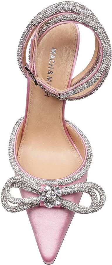 Mach & Mach Satin Double Bow Pumps - Image 4