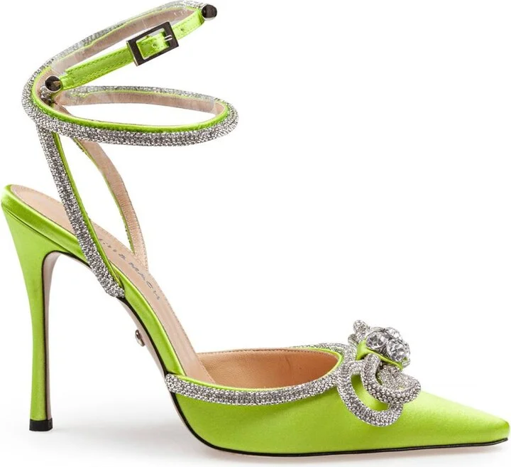 Mach & Mach Satin Double Bow Pumps