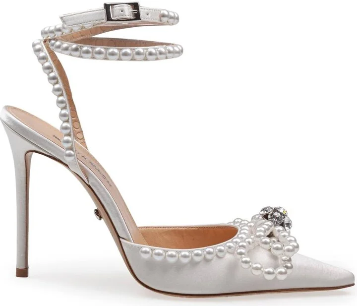 Mach & Mach Satin Double Bow Pumps