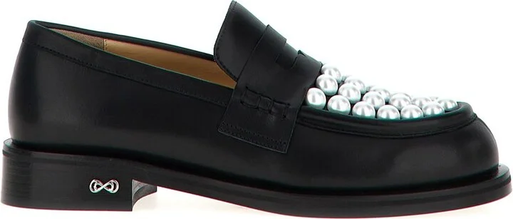 Mach & Mach Sirene Bicolour Pearl Loafers Shoes
