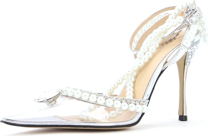 Mach & Mach Women's Diamond of Elizabeth Heeled Mules PVC 100