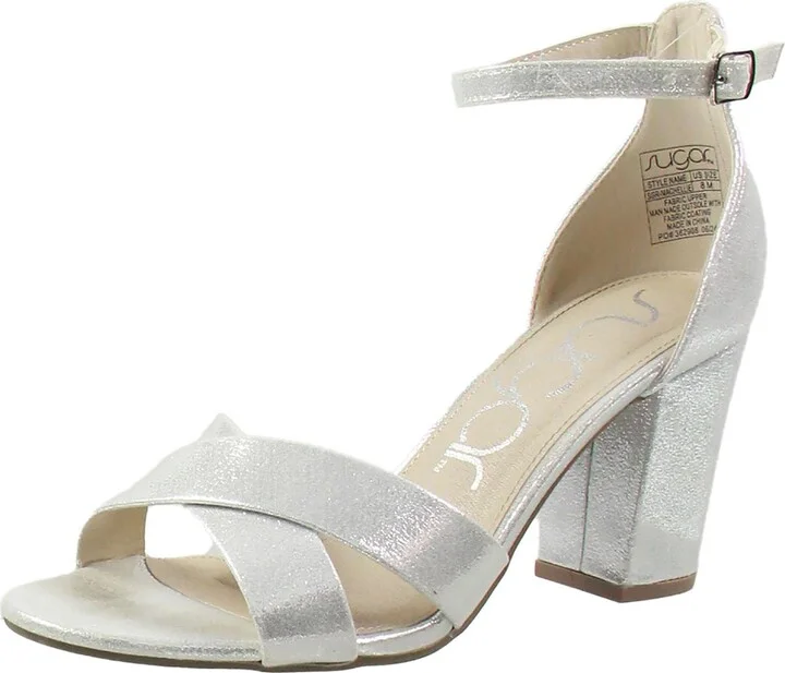 Machelleie Womens Faux Suede Block Heel Ankle Strap