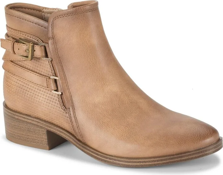Mackenzie Womens Faux Leather Ankle Booties