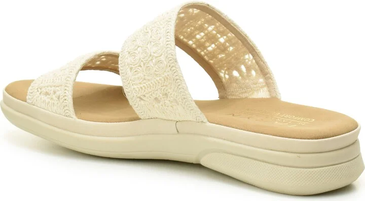 Macramé Double Band Slide Sandal - Image 2