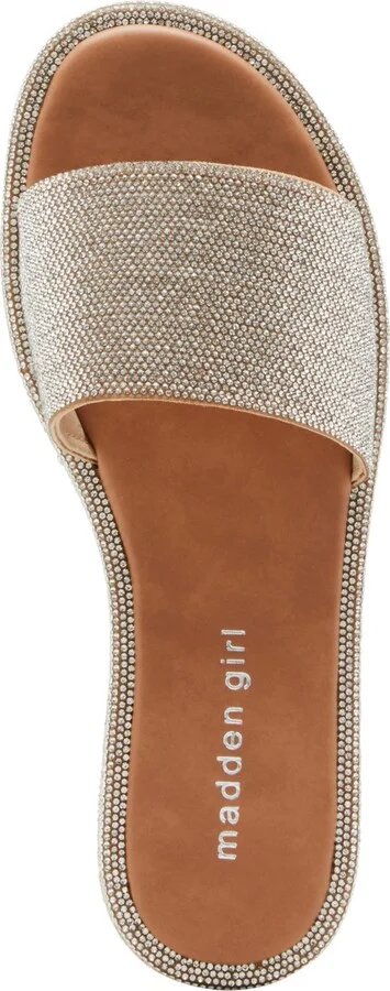 Madden Girl Addiie Rhinestone Platform Slide Sandals - Image 4