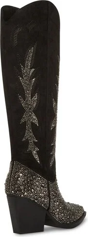 Madden Girl Apple Wide Calf Rhinestone Pull On Western Boot - - BLACK MULTI - Image 2