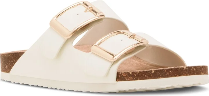Madden Girl Bodie Buckle Footbed Slide Sandals