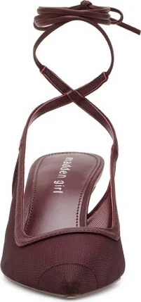 Madden Girl Brigitte Pointed-Toe Lace-Up Pumps - - WINE MESH - Image 3