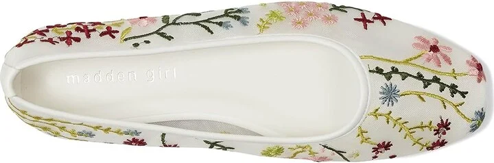 Madden Girl Cass Women's Slip on Shoes White Floral : 9.5 M, Mesh - Image 2