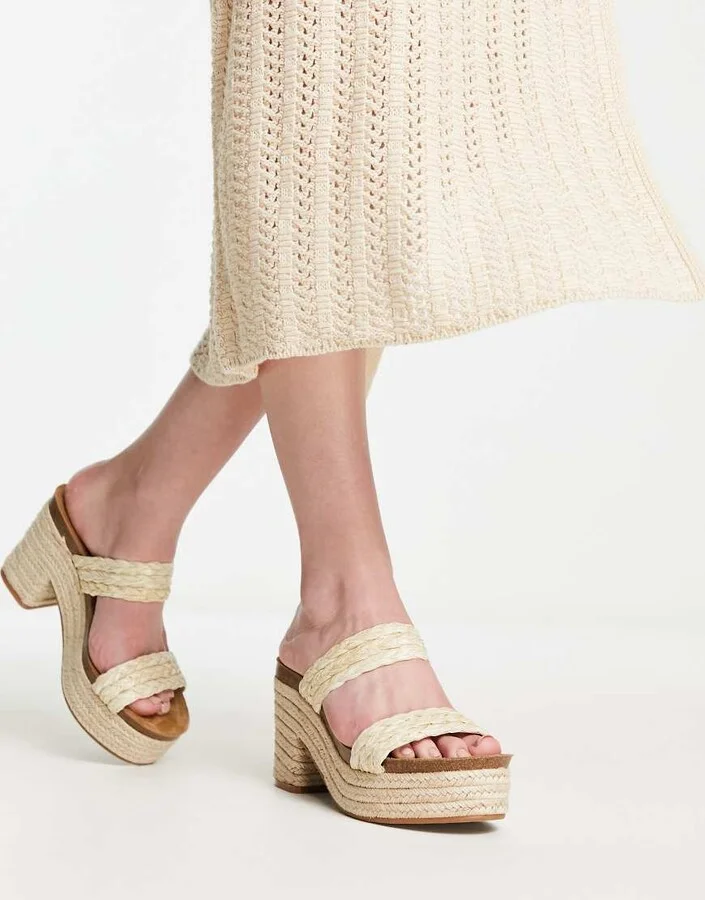 Madden Girl Emerson platform espadrilles in natural raffia