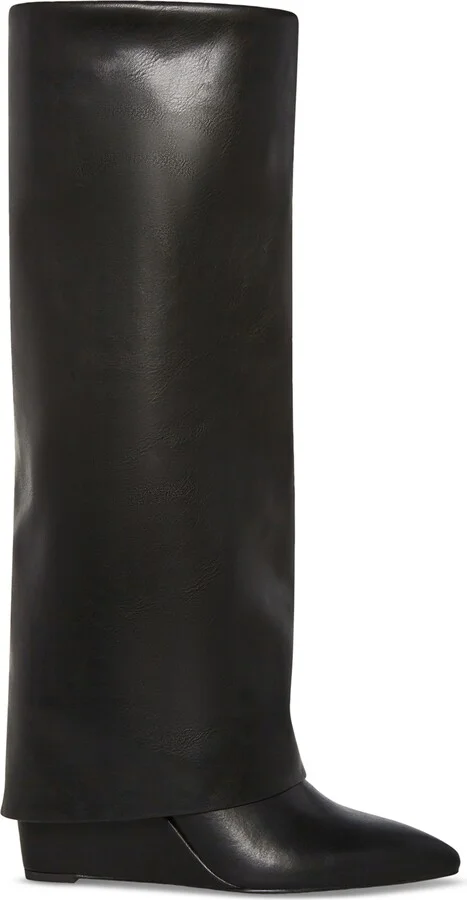 Madden Girl Evander Fold-Over Cuffed Knee High Wedge Dress Boots - Image 6