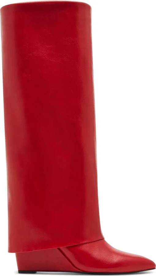 Madden Girl Evander Fold-Over Cuffed Knee High Wedge Dress Boots - Image 11