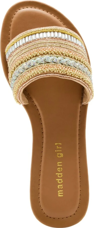 Madden Girl Friendship Embellished Slide Flat Sandals - Image 4