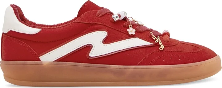 Madden Girl Giia-c Charms Lace-Up Low-Top Sneakers - Red/White Multi - Image 2
