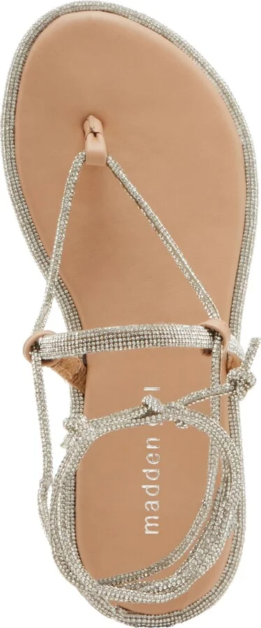 Madden Girl Glam Rhinestone Lace-Up Flat Sandals - Image 4