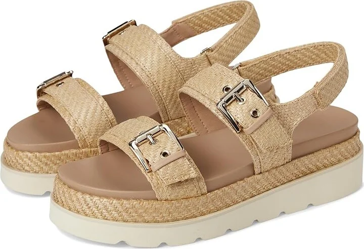 Madden Girl Marciaa Women's Dress Sandals Natural Raffia : 9.5 M