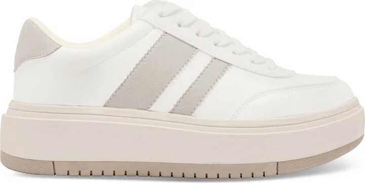 Madden Girl Navida Lace-Up Low-Top Platform Sneakers - Blue/White Multi - Image 10