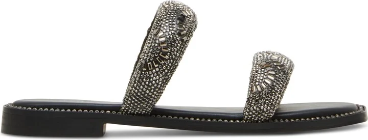 Madden Girl Partly Rhinestone Two-Band Slide Sandals - Image 2