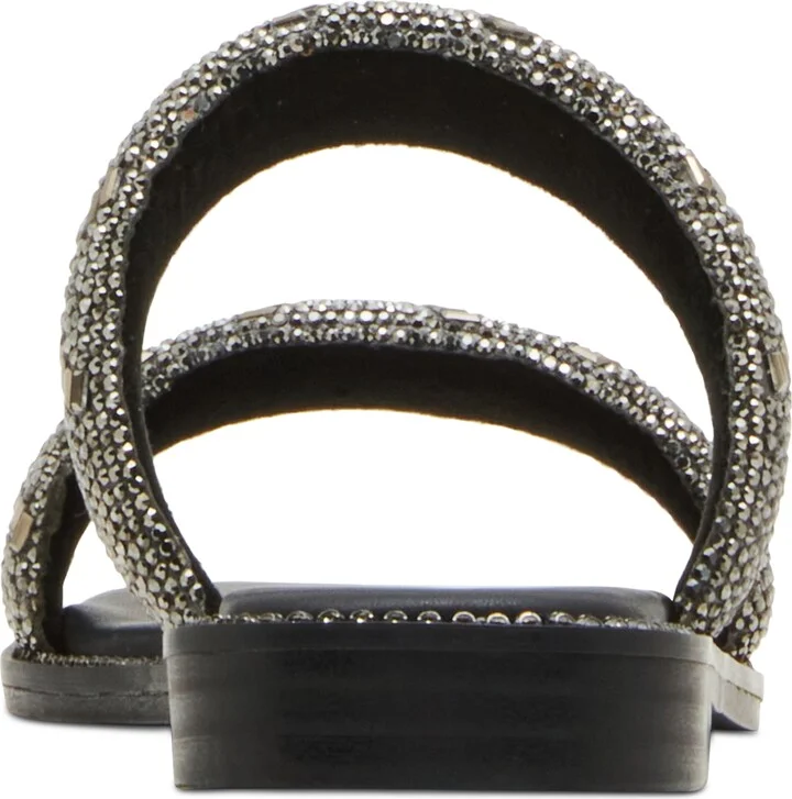 Madden Girl Partly Rhinestone Two-Band Slide Sandals - Image 3