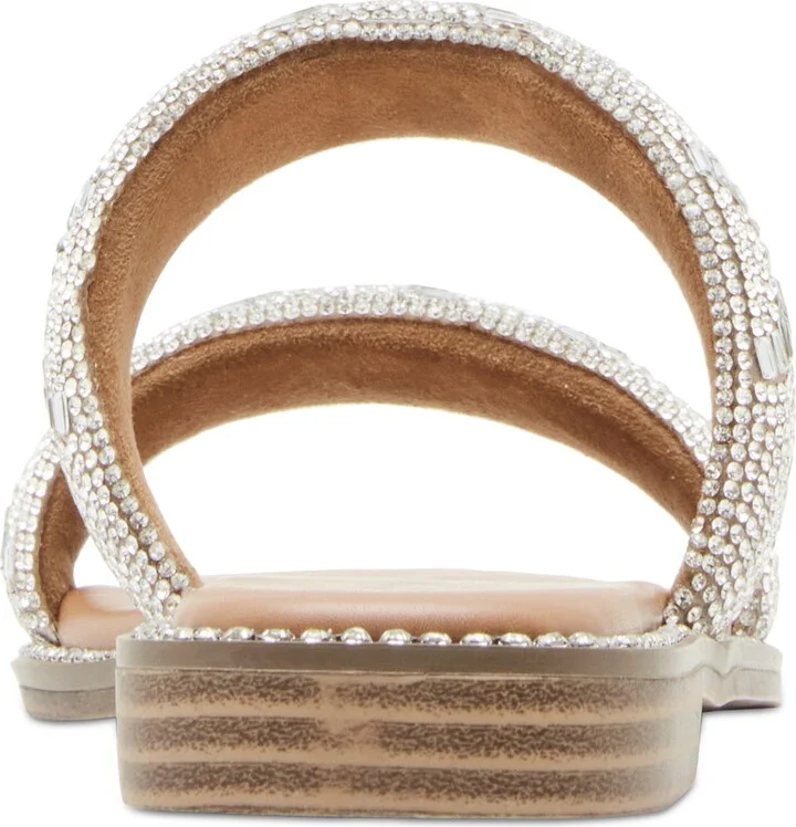 Madden Girl Partly Rhinestone Two-Band Slide Sandals - Image 7