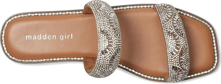 Madden Girl Partly Women's Dress Sandals Silver : 6 M, Suede - Image 2