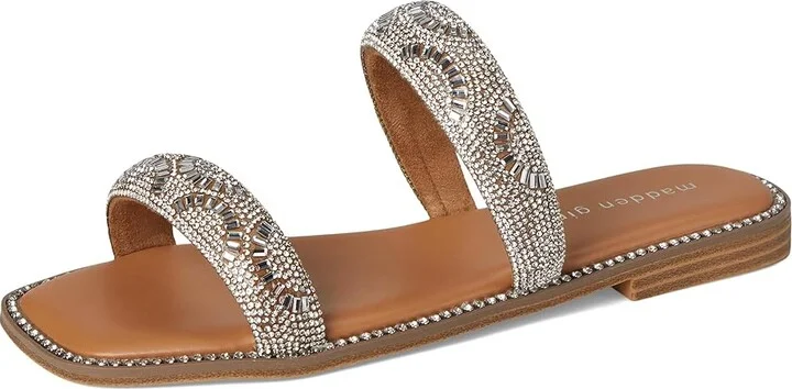 Madden Girl Partly Women's Dress Sandals Silver : 6 M, Suede - Image 5