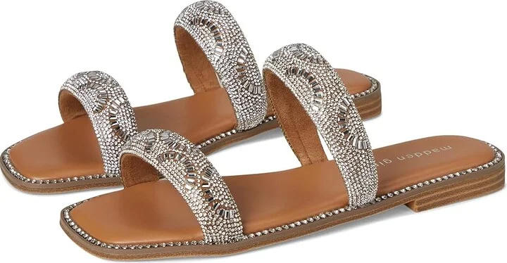 Madden Girl Partly Women's Dress Sandals Silver : 6 M, Suede