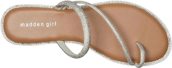 Madden Girl Spotlight-R Women's Dress Sandals Silver : 6 M, Suede - Image 2