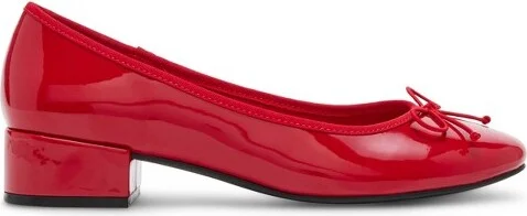 Madden Girl Twirley Block-Heel Bow Flats - - RED PAT