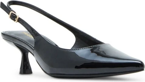 Madden Girl Valeriee Slingback Kitten-heel - - BLACK PAT