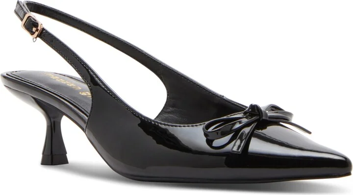 Madden Girl Vogue Bow Slingback Kitten-Heel Pumps