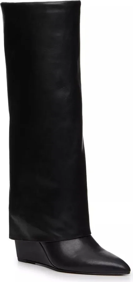 Madden Girl Wide Width Evander Wide Calf Foldover Boot