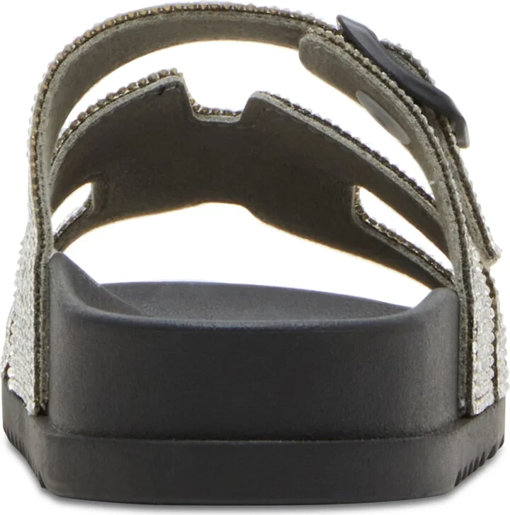 Madden Girl Women's Darling Rhinestone Embellished Footbed Slide Sandals - Blush/Rhinestone - Image 7