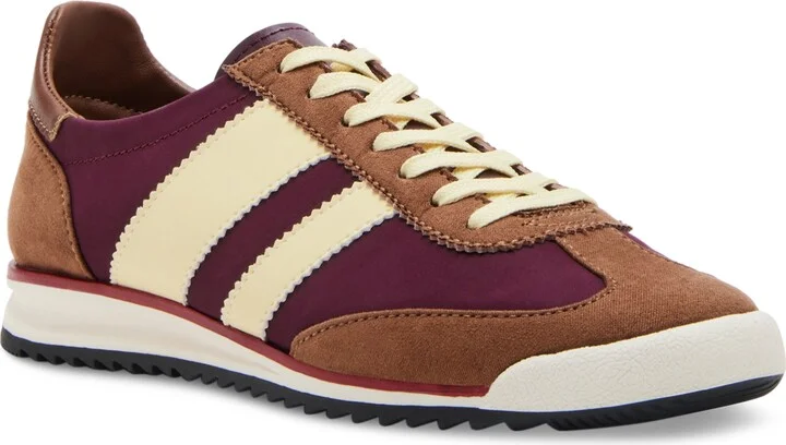 Madden Girl Women's Jumper Low Profile Retro Joggers - Burgandy/Brown Multi