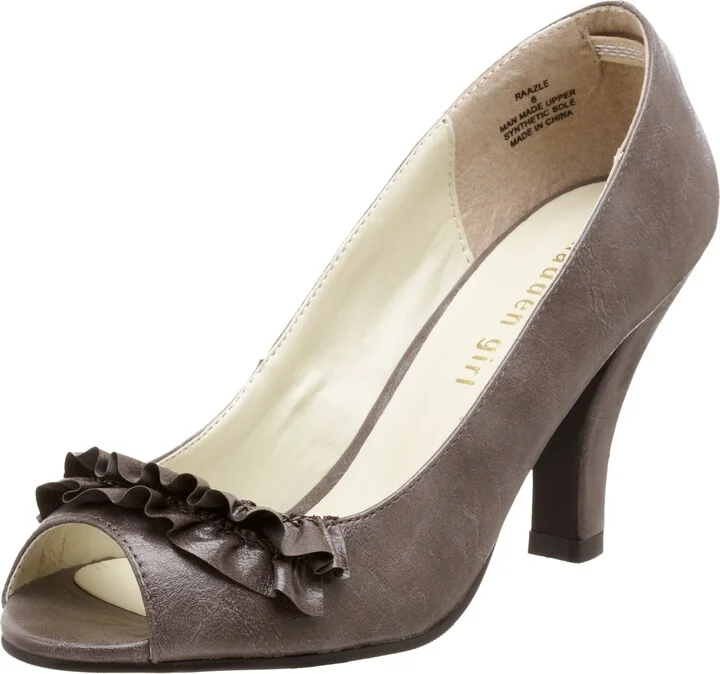Madden Girl Women's Raazle Open Toe Ruffled Pump