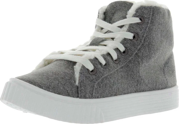 Maddie Womens Lifestyle Faux Fur Lined High-Top Sneakers