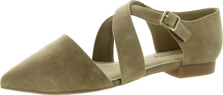 Maddie Womens Strappy Man Made Flat Shoes