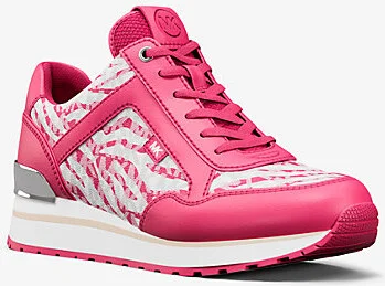 Maddy Zebra Print Signature Logo Trainer